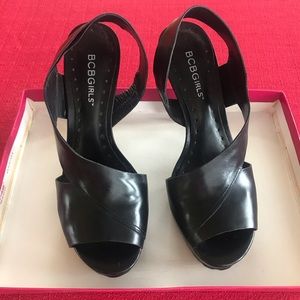 BCBGirls Paula Black New Vachetta Heels